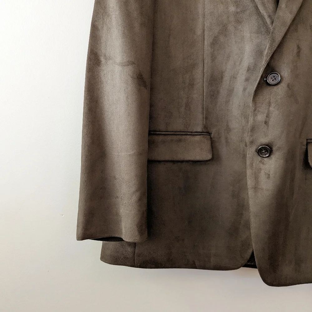 Lauren Ralph‎ Lauren Brown Faux Suede Sport Coat Blazer Size 40R